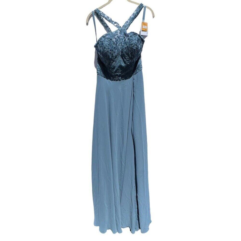Kennedy Blue Size 6 Dress NEW Light Blue Maxi Special Event Bridesmaid Formal